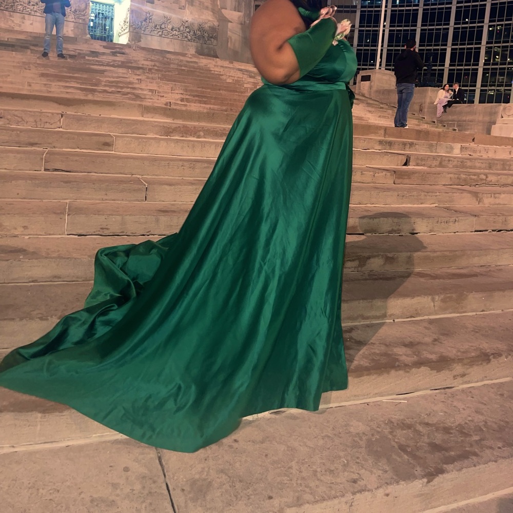 Emerald green ball gown